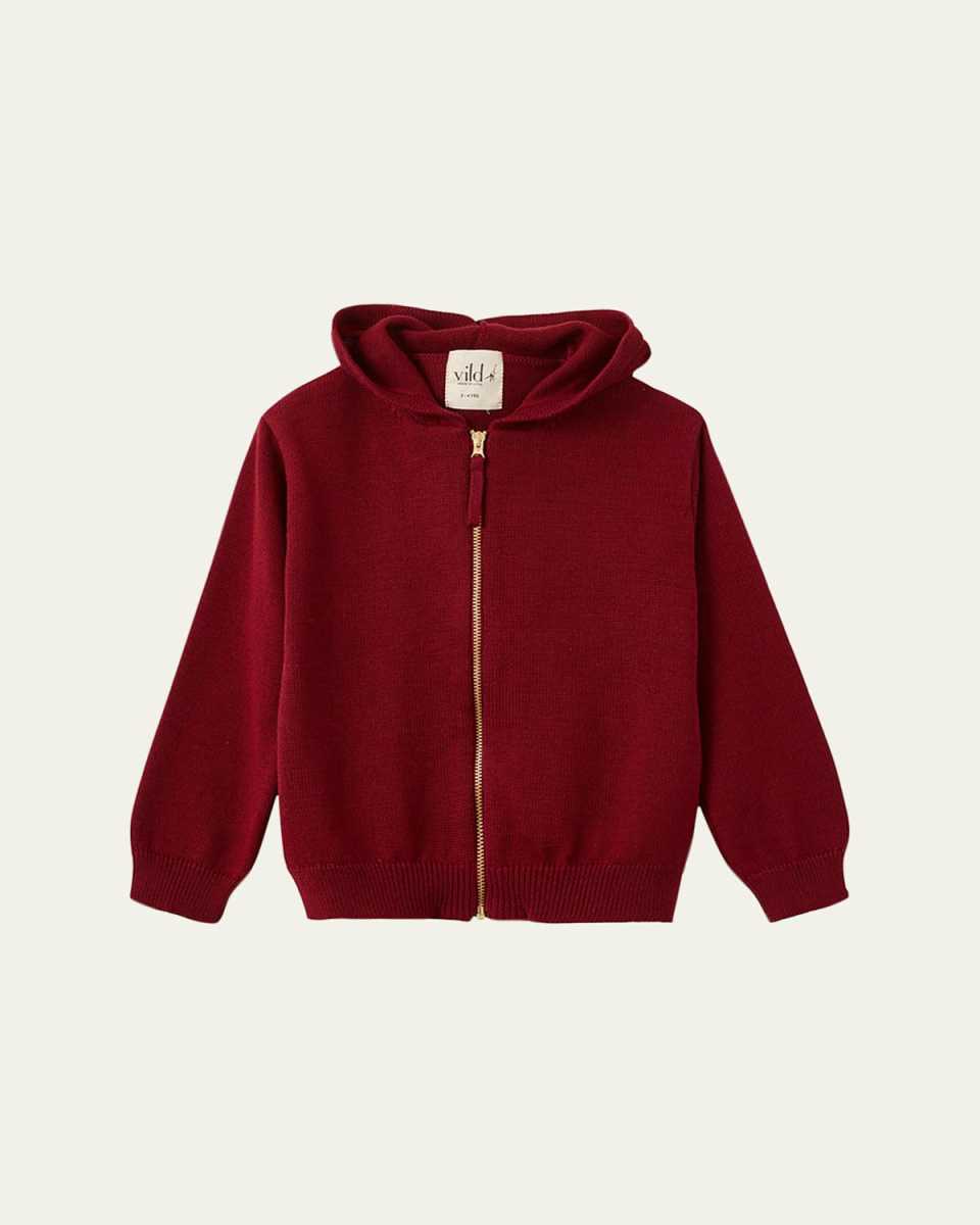 Kid's Hooded Cotton Cardigan, Size Newbor